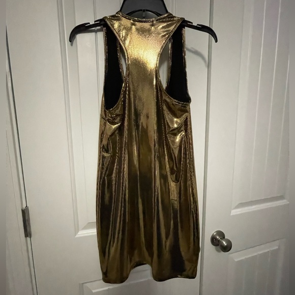 Solemio Gold Party Dress - Picture 2 of 6